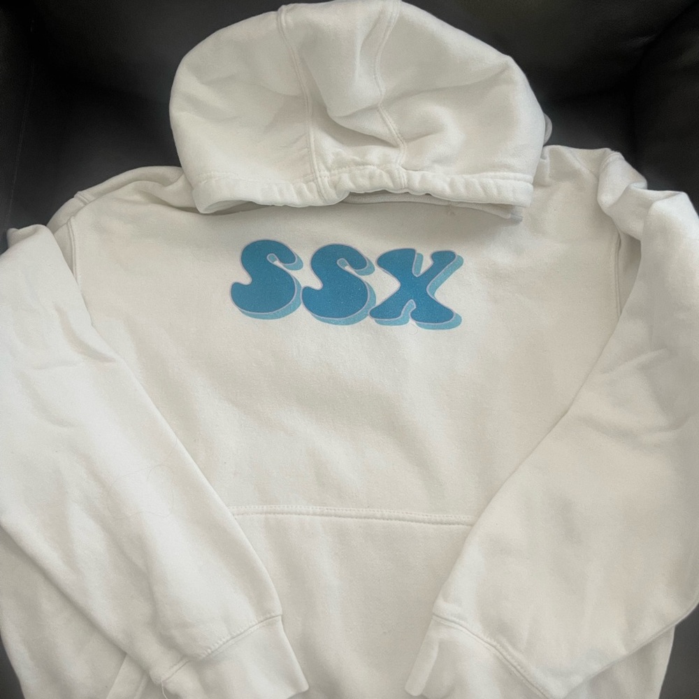 White hooded Cheer Extreme SSX sweatshirt
